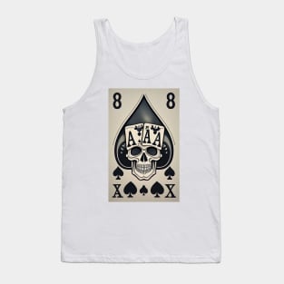 card with skeleton head (halloween design) Tank Top